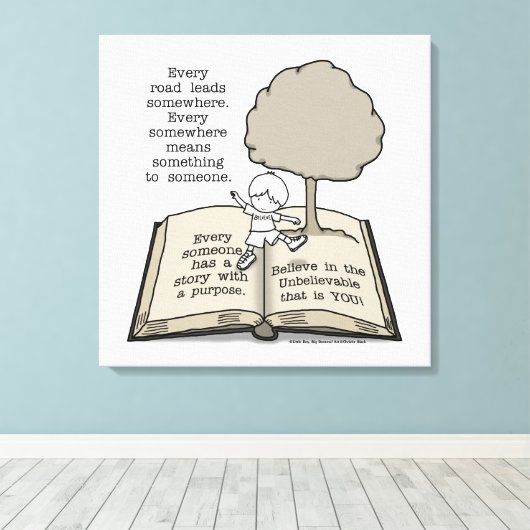 Jeder hat eine Geschichte Leinwanddruck (Insitu (Holzboden))