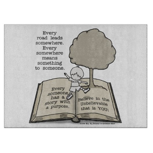 Jeder hat eine Geschichte Schneidebrett (Vorderseite)