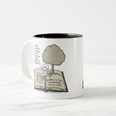 Jeder hat eine Geschichte Zweifarbige Tasse (Vorderseite Links)