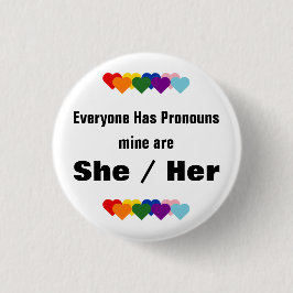 Jeder hat einen Pronomknopf Button