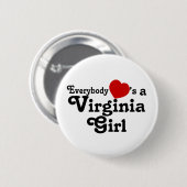 Jeder Herzen ein Virginia-Mädchen Button (Vorne & Hinten)