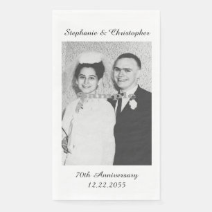 Jeder Hochzeitstag Ihre Namen und Foto Serviette
