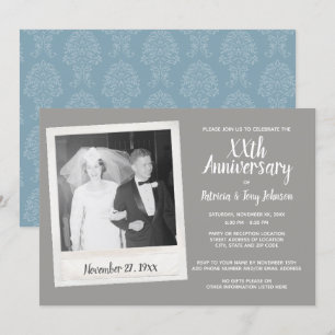 Jeder Hochzeitstag mit Vintage-Foto Einladung