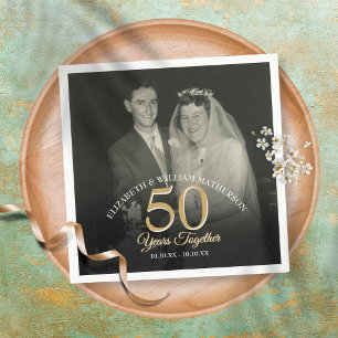 Jeder Hochzeitstag Zusammen Foto Serviette