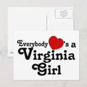 Jeder hört ein Virginia-Mädchen Postkarte (Vorne/Hinten)