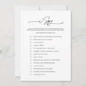 JEDER I Spy Wedding Game Card Einladung (Vorderseite)