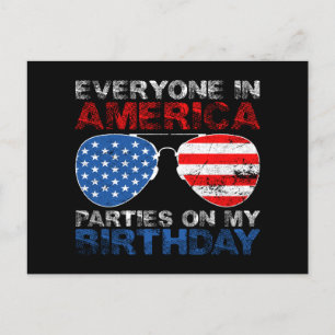 Jeder in Amerika feiert an meinem Geburtstag Postkarte