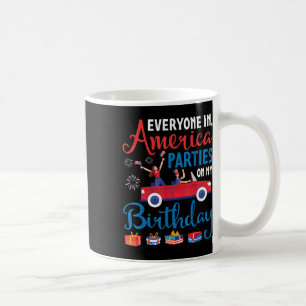 Jeder in Amerika Partys am Geburtstag 4. Juli Kaffeetasse