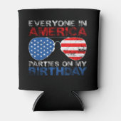 Jeder in Amerika Partys auf meinem Geburtstag Dosenkühler (Vorderseite)