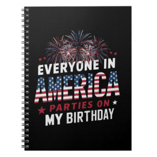 Jeder in Amerika Partys auf meinem Geburtstag Notizblock