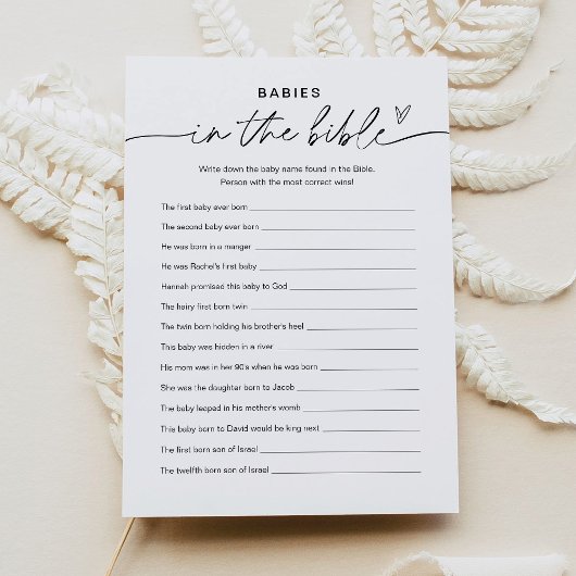 JEDER in der Bibel-Baby-Duschkarte Einladung