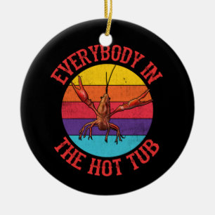 Jeder in der Hot Tub Crawfish Crawfish essen Keramik Ornament