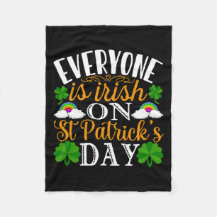 Jeder ist am St Patrick's Day irisch Fleecedecke