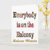 Jeder ist auf der Balcony Motivation Karte (Gelbe Blume)