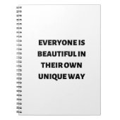 Jeder ist auf seine einzigartige Weise schön Notizblock (Vorderseite)