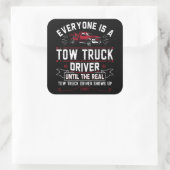 Jeder ist bis zum wahren quadratischer aufkleber (Tasche)