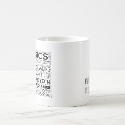 Jeder ist durch Quantenphysik Zitat verwirrt Kaffeetasse (Mittel)