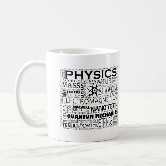 Jeder ist durch Quantenphysik Zitat verwirrt Kaffeetasse (Links)