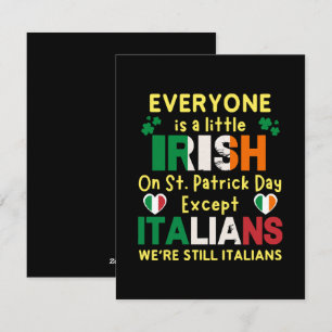 Jeder ist ein bisschen irisch am St. Patrick's Day Feiertagskarte