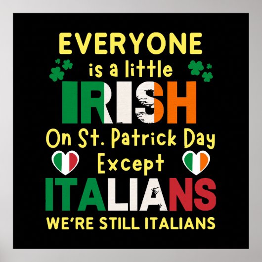 Jeder ist ein bisschen irisch am St. Patrick's Day Poster (Vorne)