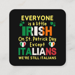 Jeder ist ein bisschen irisch am St. Patrick's Day Quadratische Visitenkarte