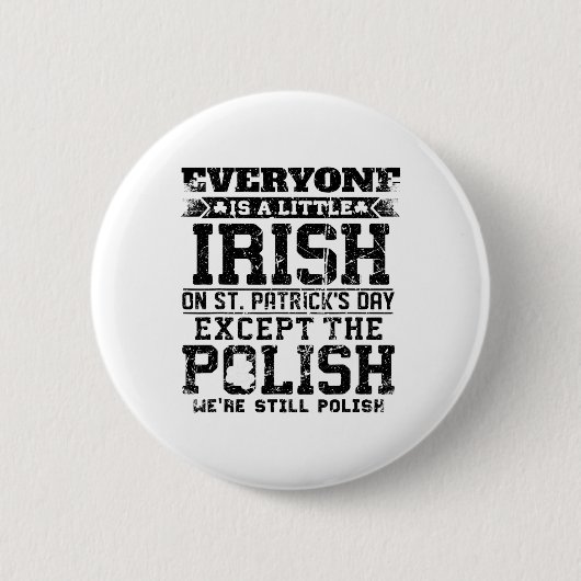 Jeder ist ein bisschen irisch an St. Patrick's Day Button (Vorderseite)