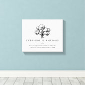 Jeder ist ein geniales Zitat Leinwanddruck (Insitu (Holzboden))