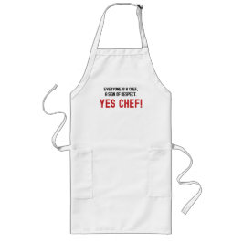 Jeder ist ein Koch, ein Zeichen der Achtung. Ja Ko Lange Schürze