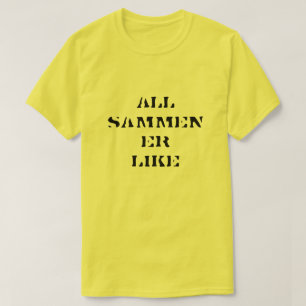 jeder ist gleich in norwegisch gelb T-Shirt