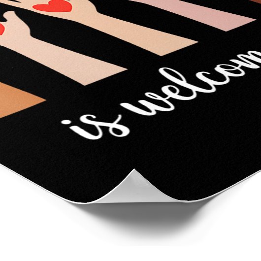 Jeder ist hier Idaho Lehrer Faust Hand S willkomme Poster (Ecke)