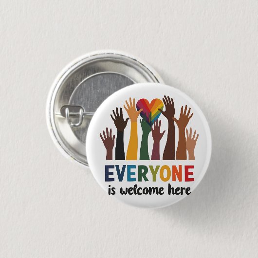 Jeder ist hier Idaho Lehrer willkommen Button (Vorne & Hinten)