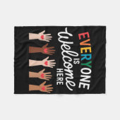 Jeder ist hier Idaho Lehrer willkommen Fleecedecke (Vorderseite (Horizontal))