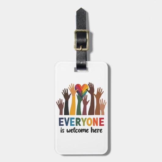 Jeder ist hier Idaho Lehrer willkommen Gepäckanhänger (Vorderseite vertikal)