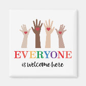 Jeder ist hier Idaho Lehrer willkommen Magnet (Vorne)