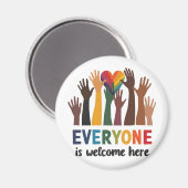 Jeder ist hier Idaho Lehrer willkommen Magnet (Vorderseite/Rückseite)