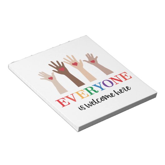 Jeder ist hier Idaho Lehrer willkommen Notizblock (angewinkelt)