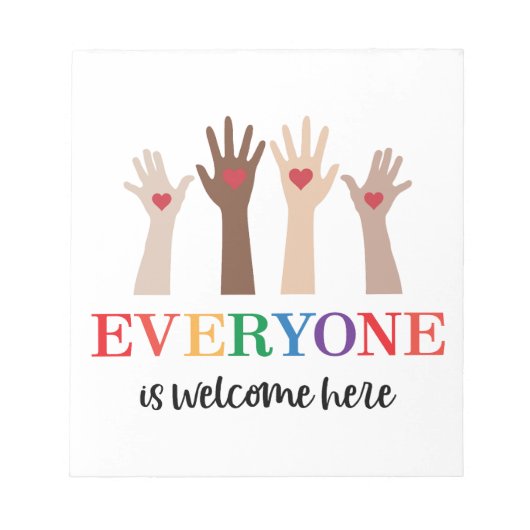 Jeder ist hier Idaho Lehrer willkommen Notizblock (Vorderseite)