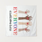 Jeder ist hier Idaho Lehrer willkommen Wandteppich (Vorderseite (Horizontal))