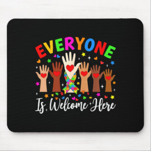 Jeder ist hier willkommen Autismus-Bewusstsein Leh Mousepad