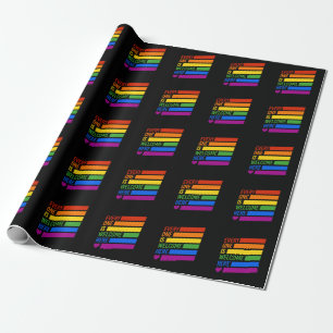 Jeder ist hier willkommen geschenkpapier