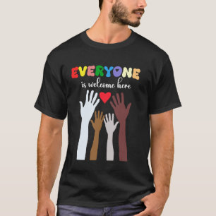 Jeder Ist Hier Willkommen Idaho Lehrer Lustig Vint T-Shirt