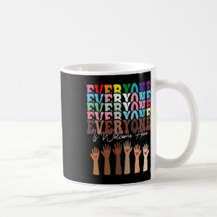 Jeder ist hier willkommen Retro Groovy Diversity T Kaffeetasse