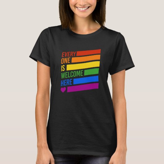 Jeder ist hier willkommen T-Shirt (Vorderseite)