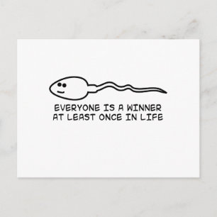 Jeder ist mindestens einmal Gewinner! Postkarte