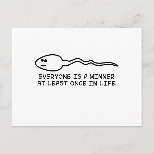 Jeder ist mindestens einmal Gewinner! Postkarte (Vorderseite)