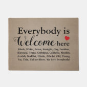 Jeder ist willkommen fußmatte (Vorderseite)