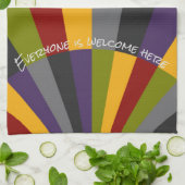 Jeder ist willkommen hier Sunrise Kitchen Teetuch Geschirrtuch (Gefaltet)