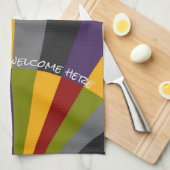 Jeder ist willkommen hier Sunrise Kitchen Teetuch Geschirrtuch (Viertel Falte)