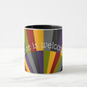 Jeder ist willkommen hier Sunrise Sunset Tasse (Zentrum)