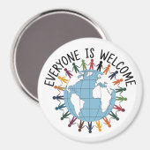 Jeder ist willkommen magnet (Vorderseite/Rückseite)